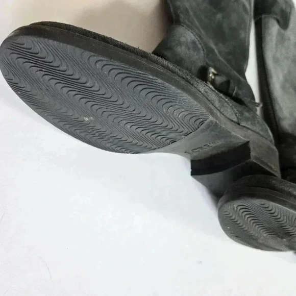 J.Crew Moto Biker Buckle Motorcycle Black Suede Leather Boots size 6 - Picture 2 of 15